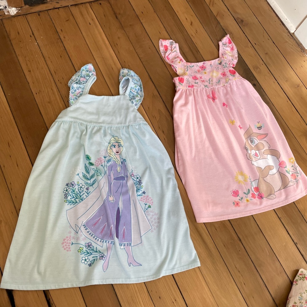 Set of Disney Store Nightgowns- Frozen Elsa and Bambi